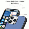 For iPhone 15 Twill Fabric Leather Skin Back Phone Case(Blue)
