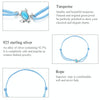 S925 Sterling Silver Blue Turtle Bracelet Women Jewelry