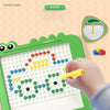 106 Beads Kids Magnetic Drawing Board Big Chess Children Creative Toys(Dinosaur Green)