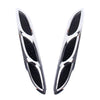 2PCS V-623 JDM Style Plastic Decorative Air Flow Intake Turbo Bonnet Hood Side Vent Cover With Self-adhesive Stick