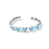 S925 Sterling Silver Turquoise Twist Women Open Ring