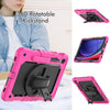 For Samsung Galaxy Tab S9 / S9 FE Silicone + PC Tablet Case(Rose Red+Black)