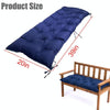 130 x 50cm Outdoor Home Patio Waterproof Sunscreen Bench Cushion, Color: Navy Blue