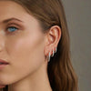 S925 Sterling Silver Gold-plated Silver Hoop Earrings Ear Ornaments, Color: Gold L