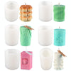 2804 Leaves Cylindrical Scented Candle Silicone Mold Plaster Drop Glue Mold