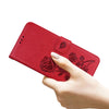 For Xiaomi Redmi 10 Rose Embossed Horizontal Flip PU Leather Case with Holder & Card Slots & Wallet(Red)