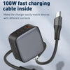 LDNIO Q408 100W GaN USB+3 USB-C / Type-C Interface Charger with 1m 100W USB-C / Type-C to USB-C / Type-C Data Cable, Plug Type:US Plug(White)