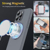 For iPhone 13 Pro Max Liquid Silicone MagSafe Phone Case with Rotating Holder(Grey)