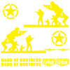2 PCS/Set D-135 Band of Brothers Pattern Car Modified Decorative Sticker(Yellow)