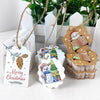 100pcs / Pack Christmas Kraft Paper Tag Gift Wrap Card Set(L-28)