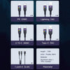 TOTU BL-016 Journey Series USB to 8 Pin Colorful Breathing Light Data Cable, Length:1.5m(Black)