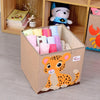 Youngshoots Cotton Linen Cartoon Toy Storage Basket Clothing Storage Box,Style Ordinary(Tiger)