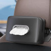 Car Seat Armrest Tissue Box Sun Visor Seat Back Hanging Paper Bag(Black)