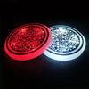 1 Pair 68mm LED Smart Light-Emitting Coaster Light Car Cup Slot Atmosphere Light(Star)