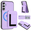 For Samsung Galaxy A24 4G CX01 Detachable Magsafe Magnetic Card Bag Phone Case(Light Purple)