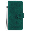 For Asus Zenfone 9 Butterfly Rose Embossed Leather Phone Case(Green)