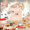 180x110cm Dairy Cow 1st Birthday Party Decoration Banner Hanging Flag Background Cloth