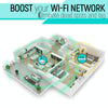 300Mbps Wireless-N Range Extender WiFi Repeater Signal Booster Network Router with 2 External Antenna, EU Plug(Black)