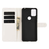 For Alcatel 3X 2020 Litchi Texture Horizontal Flip Protective Case with Holder & Card Slots & Wallet(White)