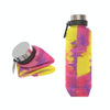 700ml Outdoor Silicone Folding Water Cup Telescopic Water Bottle Travel Drinking Cup With Carabiner(Wine Red)
