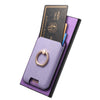 For Samsung Galaxy S25 Ultra 5G Retro Cross Leather Ring Vertical Insert Card Bag MagSafe Phone Case(Purple)