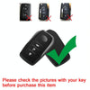 Electroplating TPU Single-shell Car Key Case with Key Ring for TOYOTA HIGHLANDER / CROWN / PRADO / VIOS / CAMRY / COROLLA (Black)