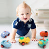 Children Cartoon Fell-Resistant Mini Inertial Pull Back Toy Car(Sanitation Vehicle)