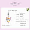 S925 Sterling Silver Heart Letter Pendant DIY Bracelet Necklace Accessories