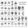 10 PCS Waterproof Arm Chest Scar Tattoo Sticker(Al-030)
