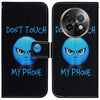 For Realme 13+ Global Coloured Drawing Flip Leather Phone Case(Anger)