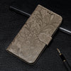 For Samsung Galaxy S25+ 5G / S24+ 5G Lace Flower Embossing Flip Leather Phone Case(Grey)