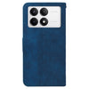 For Xiaomi Redmi K70 Pro / K70 Geometric Embossed Leather Phone Case(Blue)