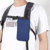 For 6.7-6.9 inch Universal Elastic Material Zipper Waist Bag(Blue)
