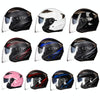 GXT 708 Electric Vehicle Dual Lens Helmet Four Seasons Safety Helmet, Size: M(Matt Black Red)