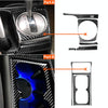 7 in 1 Car Carbon Fiber Manual Gear + Water Cup Holder Decorative Sticker for Honda Civic 8th Generation 2006-2011, Left Drive