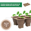6 Holes Nursery Box Small Vegetable Flower Plant Breathable Growing Tray Silicone Folding Nursery Pot(Brown)