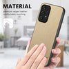 For Samsung Galaxy A52 Twill Fabric Leather Skin Back Phone Case(Khaki)