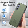For Samsung Galaxy A54 5G Twill Fabric Leather Skin Back Phone Case(Green)