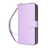 For Samsung Galaxy A06 Nine-card Slots Zipper Wallet Bag Leather Phone Case(Purple)