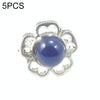 5 PCS Temperature Sensitive Discoloration Adjustable Open Ring(Plum Blossom Gem)