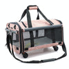 LDLC QS-019 Rolling Pet Carrier Bag, M, Light Pink (4.5kg Max)