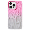 For iPhone 15 Pro Wrinkle Gradient Skin-feel Frosted TPU Phone Case(Pink Grey)
