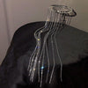 Single -row  Rhinestone Chain Hair Band Female Braided Tassel Headdress