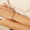 OPK GS1490 Simple Chain Stainless Steel Bracelet, Color: Gold