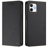 For iPhone 11 RC01 Dual-Folded Magnetic Suction RFID Leather Phone Case(Black)