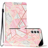For Samsung Galaxy A56 5G Colored Drawing Leather Phone Case(Pink Marble)