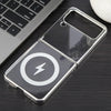 For Samsung Galaxy Z Flip4 6D Glossy Electroplated PC MagSafe Phone Case(Galaxy Silver)