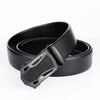 Dandali GD833 Gypsophila Empty Run Men Automatic Buckle Double Edge Wrapping Leather Belt Waistband, Length: 120cm