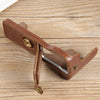 For Canon EOS R50 1/4 inch Thread PU Leather Camera Half Case Base(Coffee)