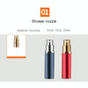 Portable Mini Refillable Glass Perfume Fine Mist Atomizers with Metallic Exterior, 5ml (Silver)